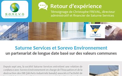 Retrouvez le retour sur expérience de la société SATURNE SERVICES