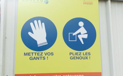 Mise en place de panneaux avec pictogramme